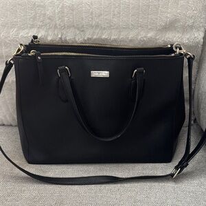 Kate Spade Black Tote with Gold Accents